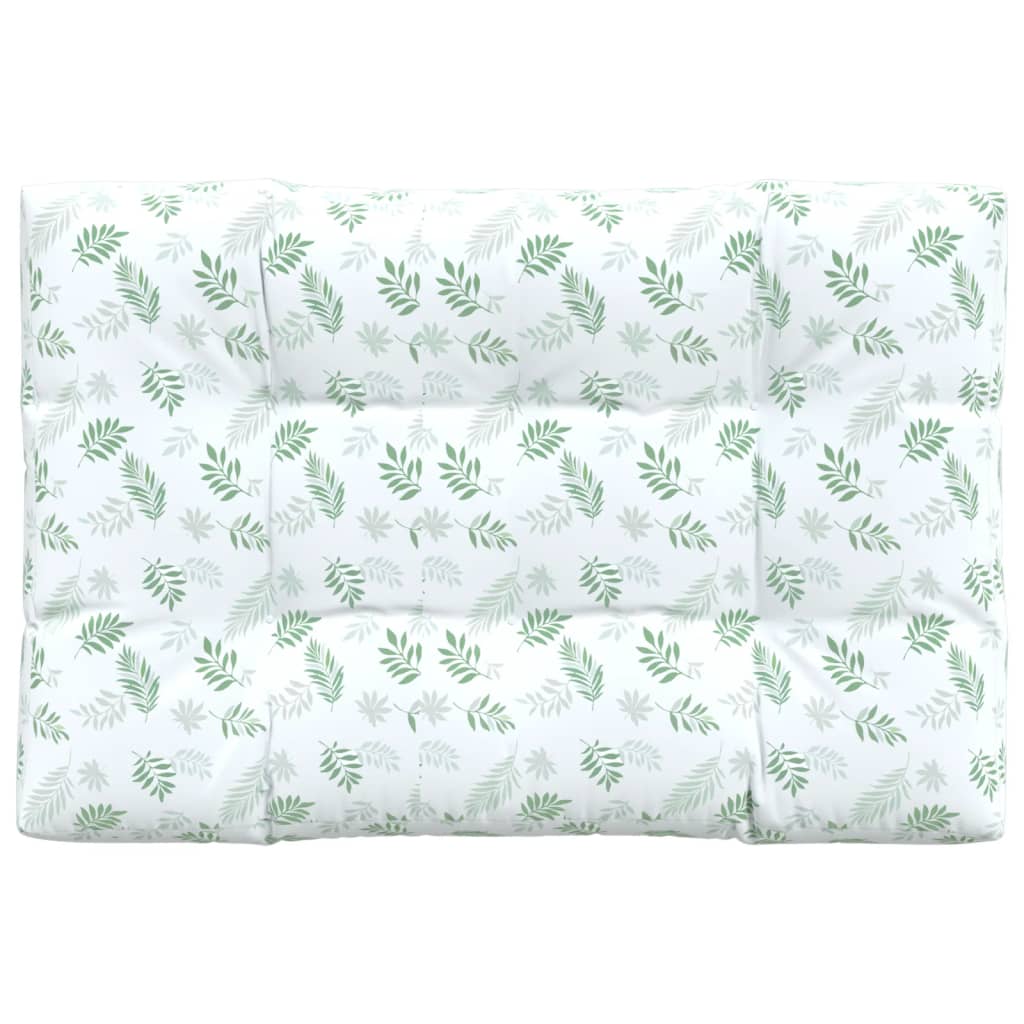 Coussin de palette à motif de feuilles 120x80x12 cm Tissu