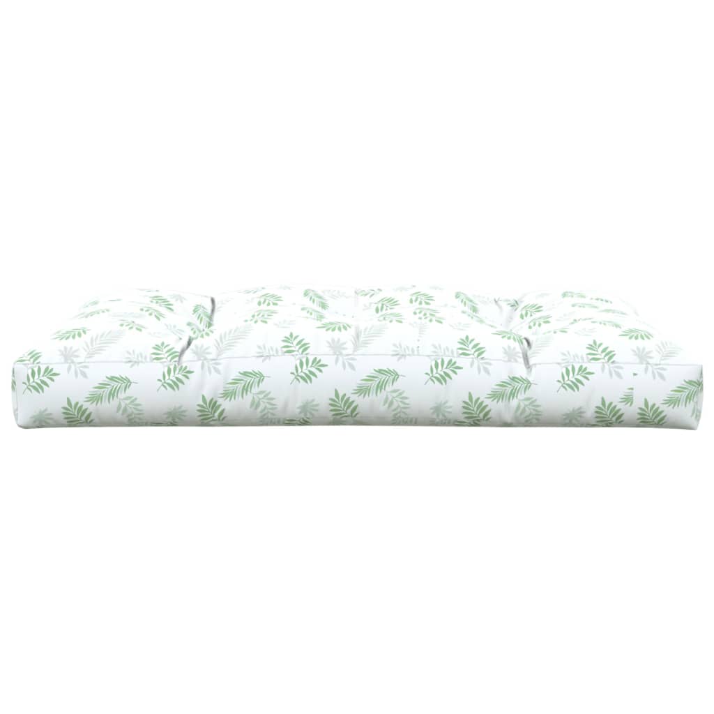 Coussin de palette à motif de feuilles 120x80x12 cm Tissu