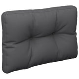 Coussin de palette anthracite 50x40x12 cm tissu