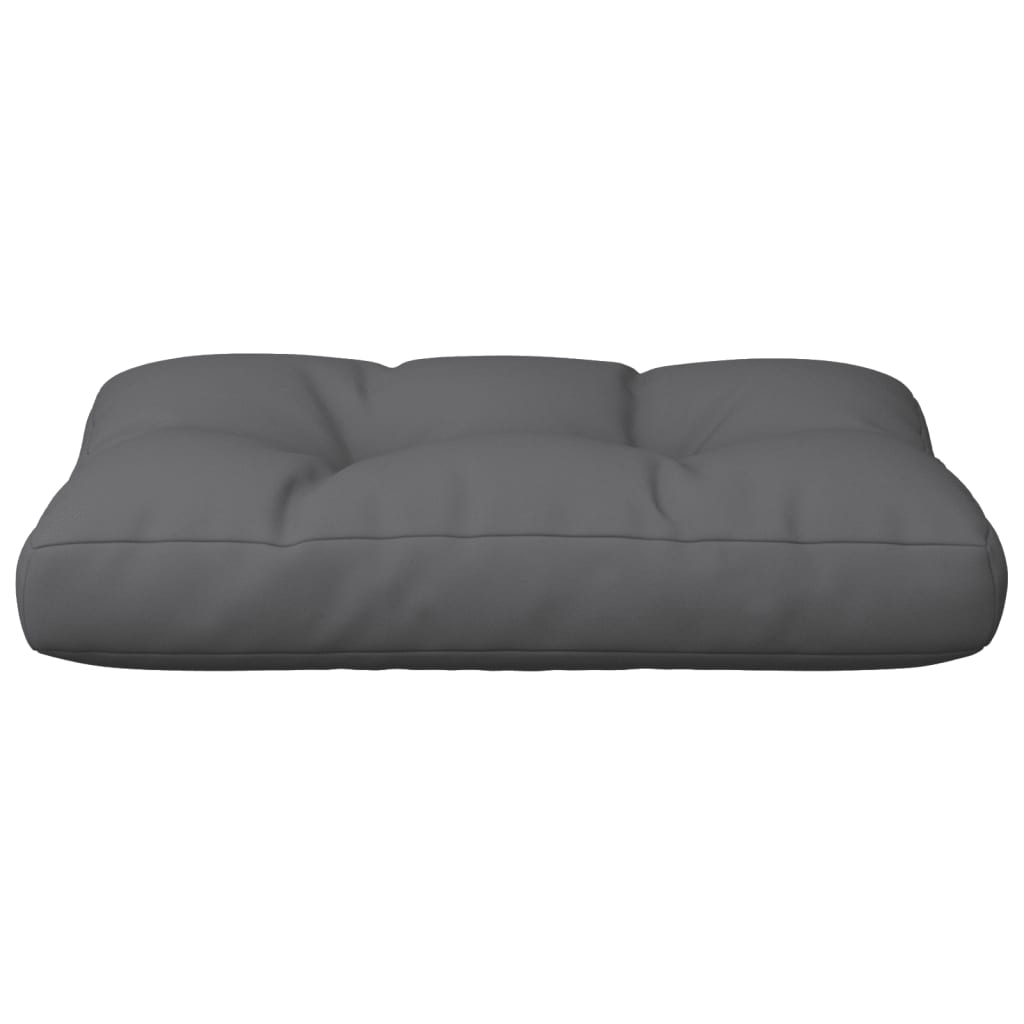 Coussin de palette anthracite 50x40x12 cm tissu