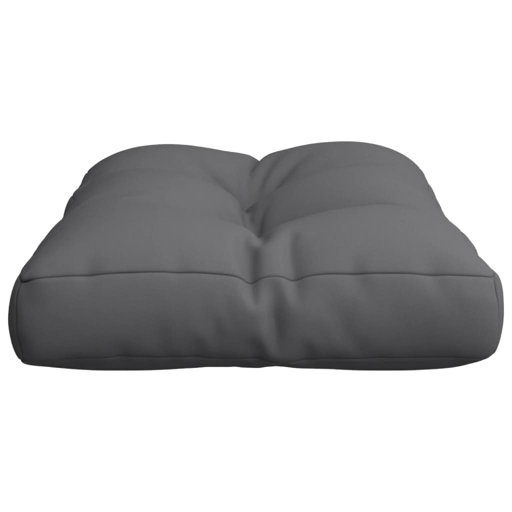 Coussin de palette anthracite 50x40x12 cm tissu