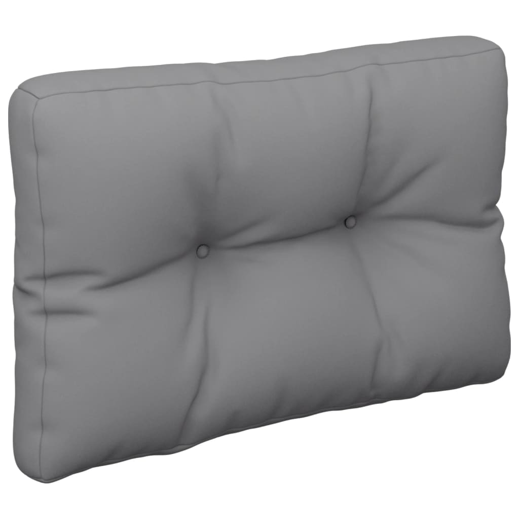 Coussin de palette gris 50x40x12 cm tissu