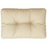 Coussin de palette beige 50x40x12 cm tissu