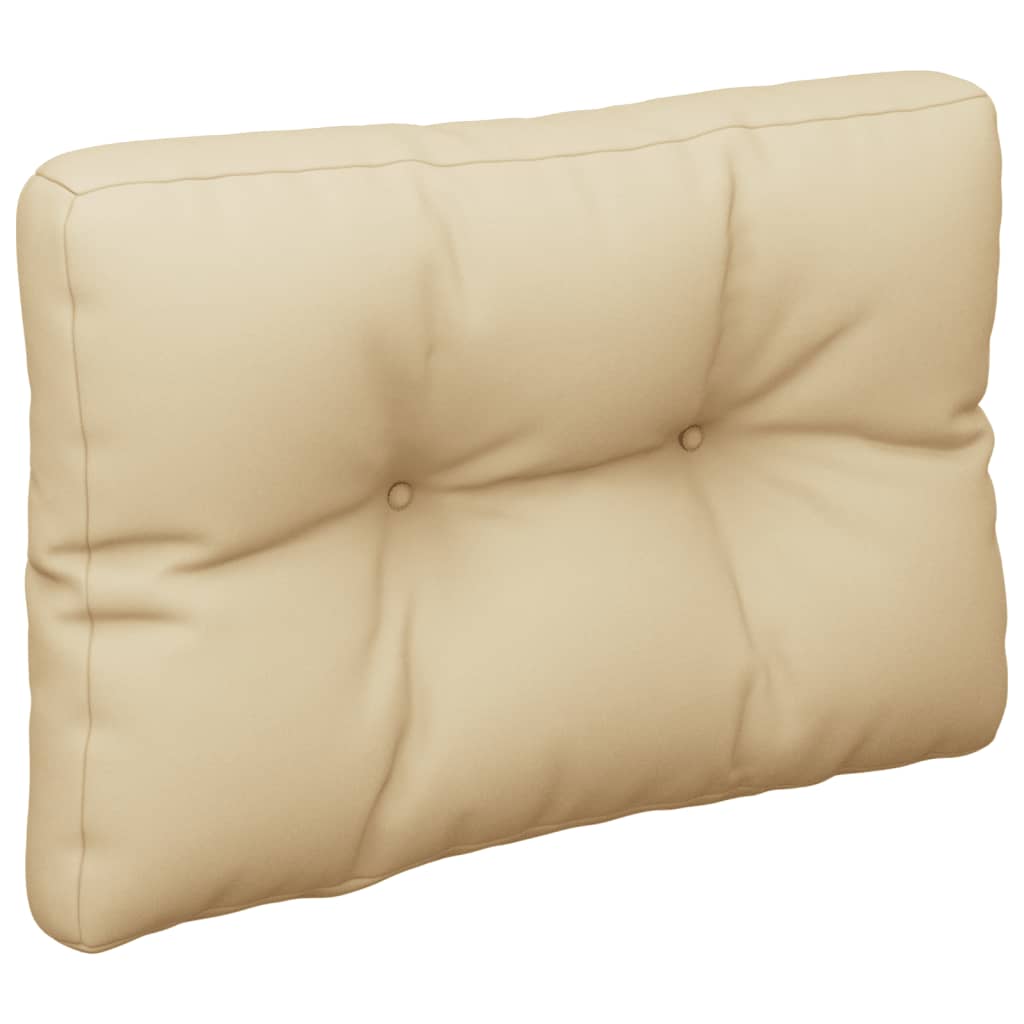 Coussin de palette beige 50x40x12 cm tissu