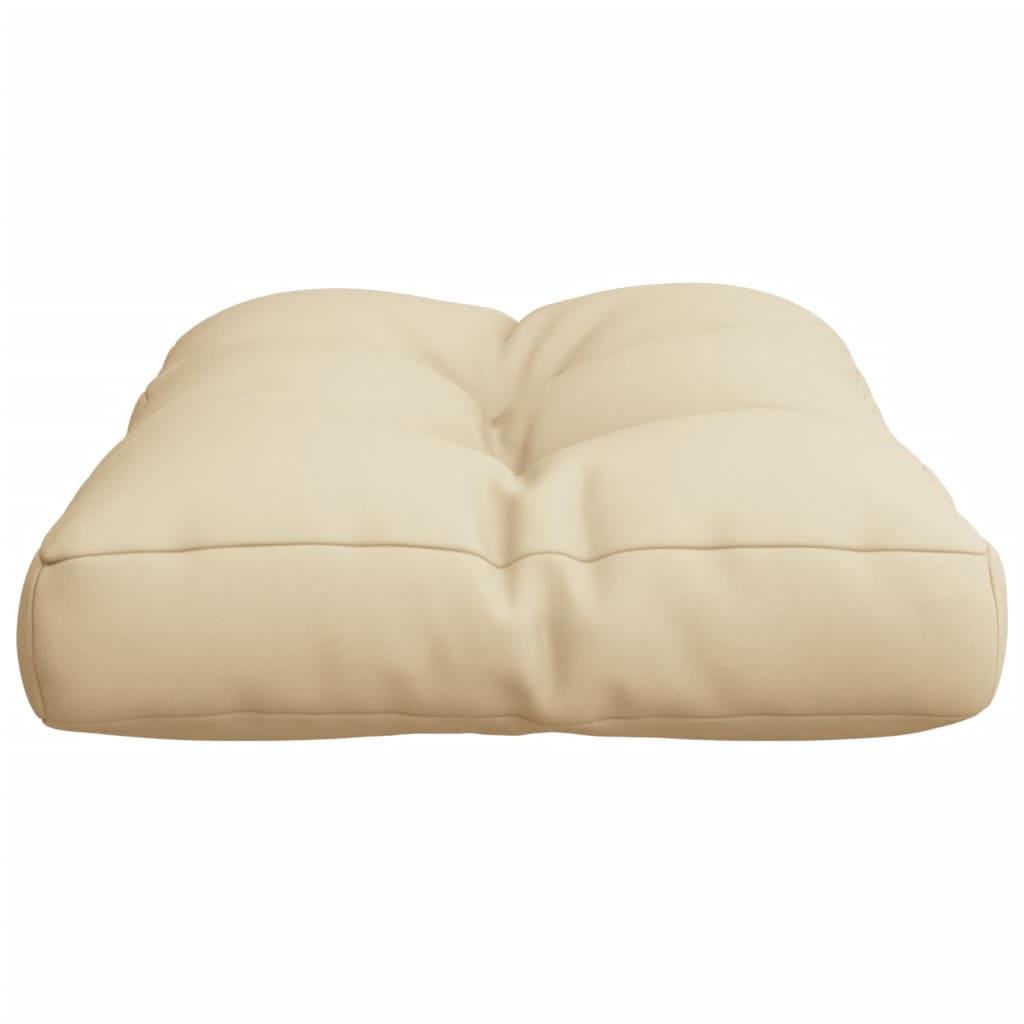 Coussin de palette beige 50x40x12 cm tissu