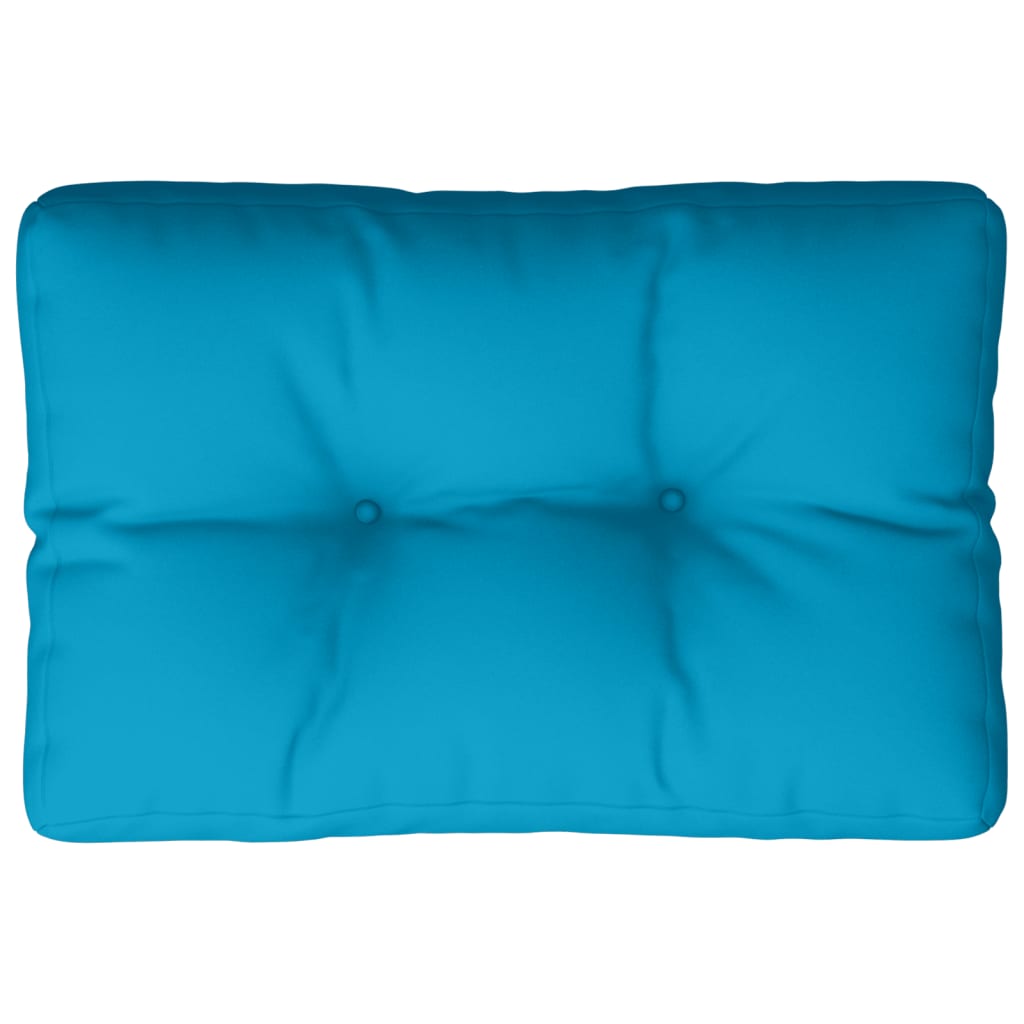 Coussin de palette bleu clair 50x40x12 cm tissu