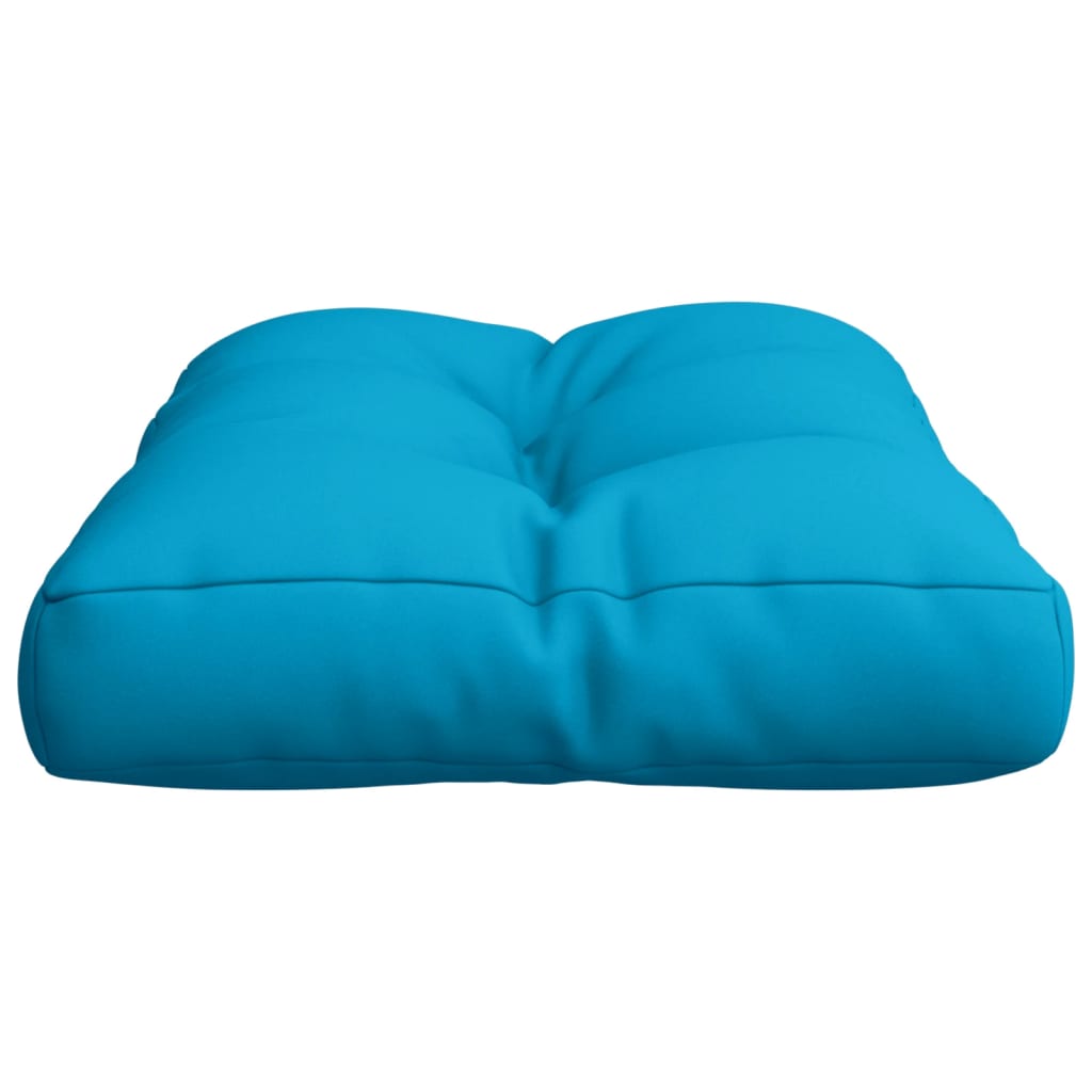 Coussin de palette bleu clair 50x40x12 cm tissu