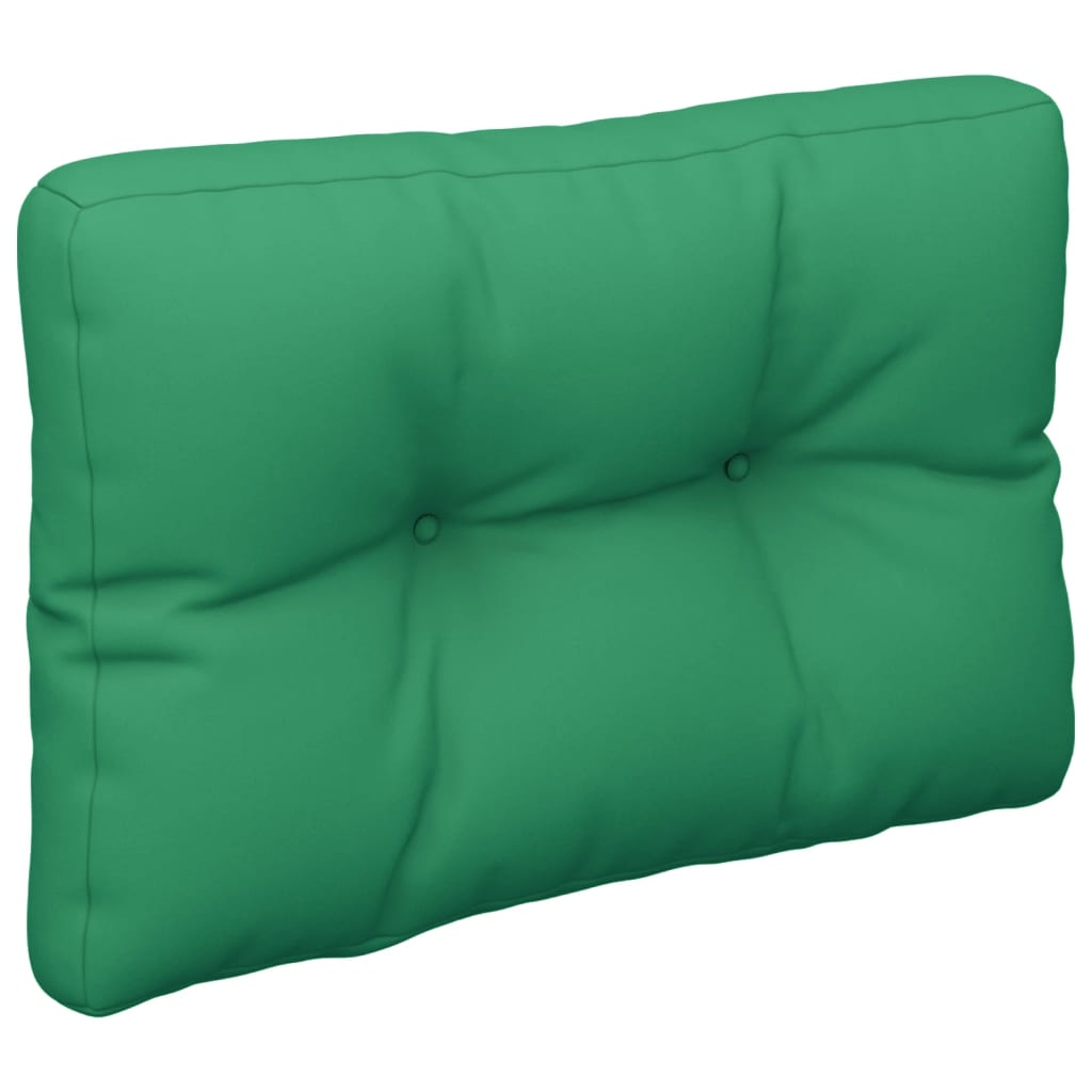 Coussin de palette vert 50x40x12 cm tissu