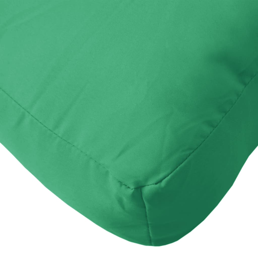 Coussin de palette vert 50x40x12 cm tissu