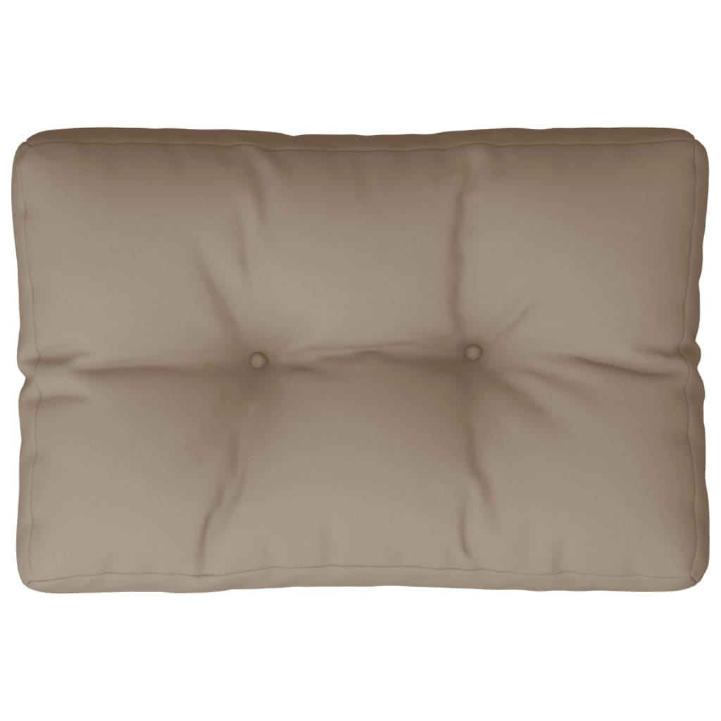 Coussin de palette taupe 50x40x12 cm tissu