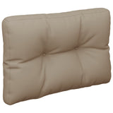 Coussin de palette taupe 50x40x12 cm tissu