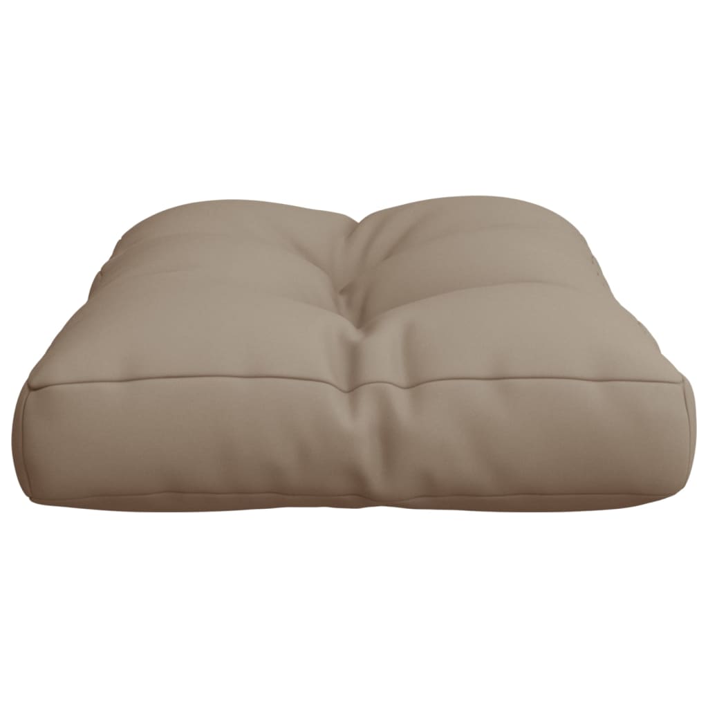 Coussin de palette taupe 50x40x12 cm tissu