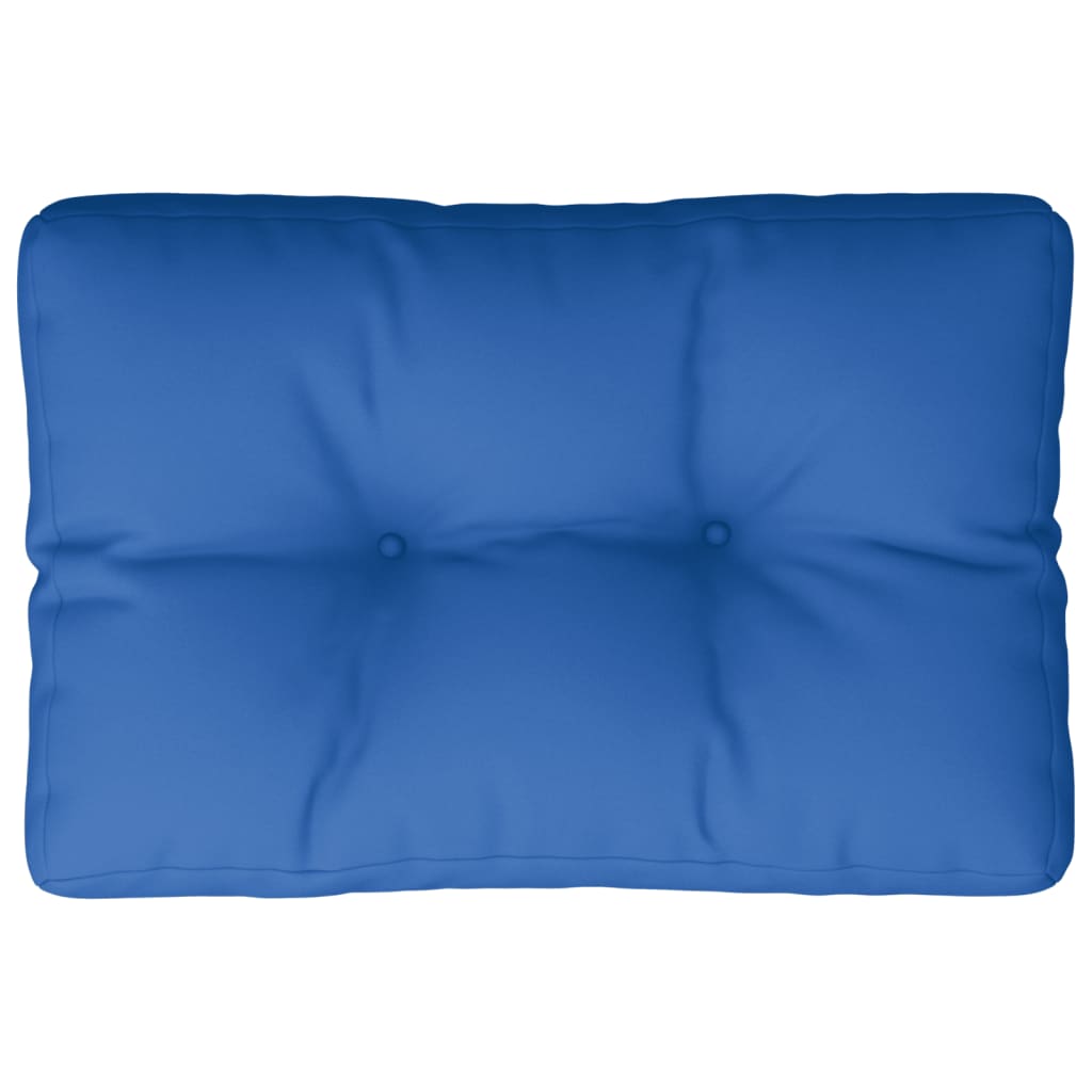 Coussin de palette bleu royal 50x40x12 cm tissu