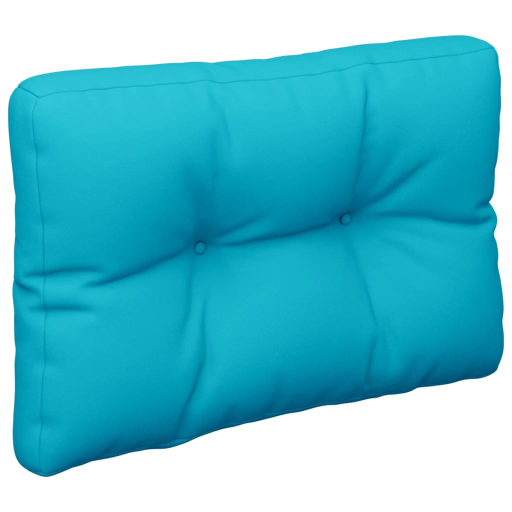 Coussin de palette turquoise 50x40x12 cm tissu