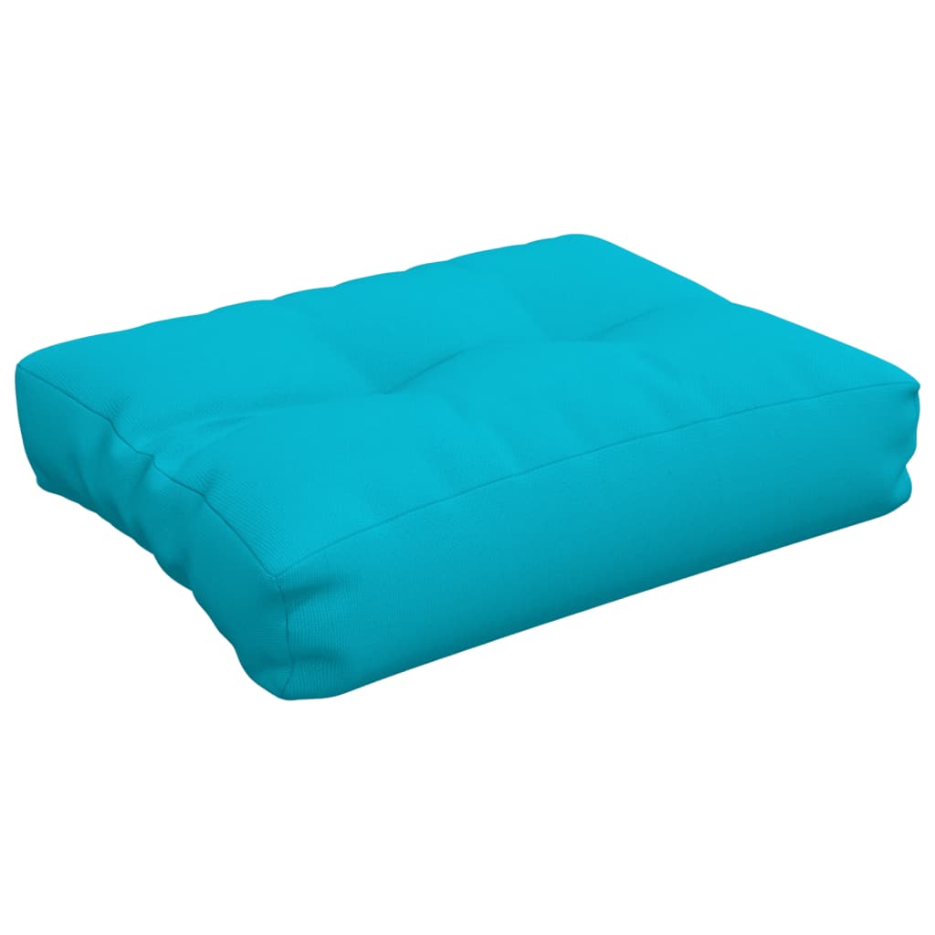 Coussin de palette turquoise 50x40x12 cm tissu