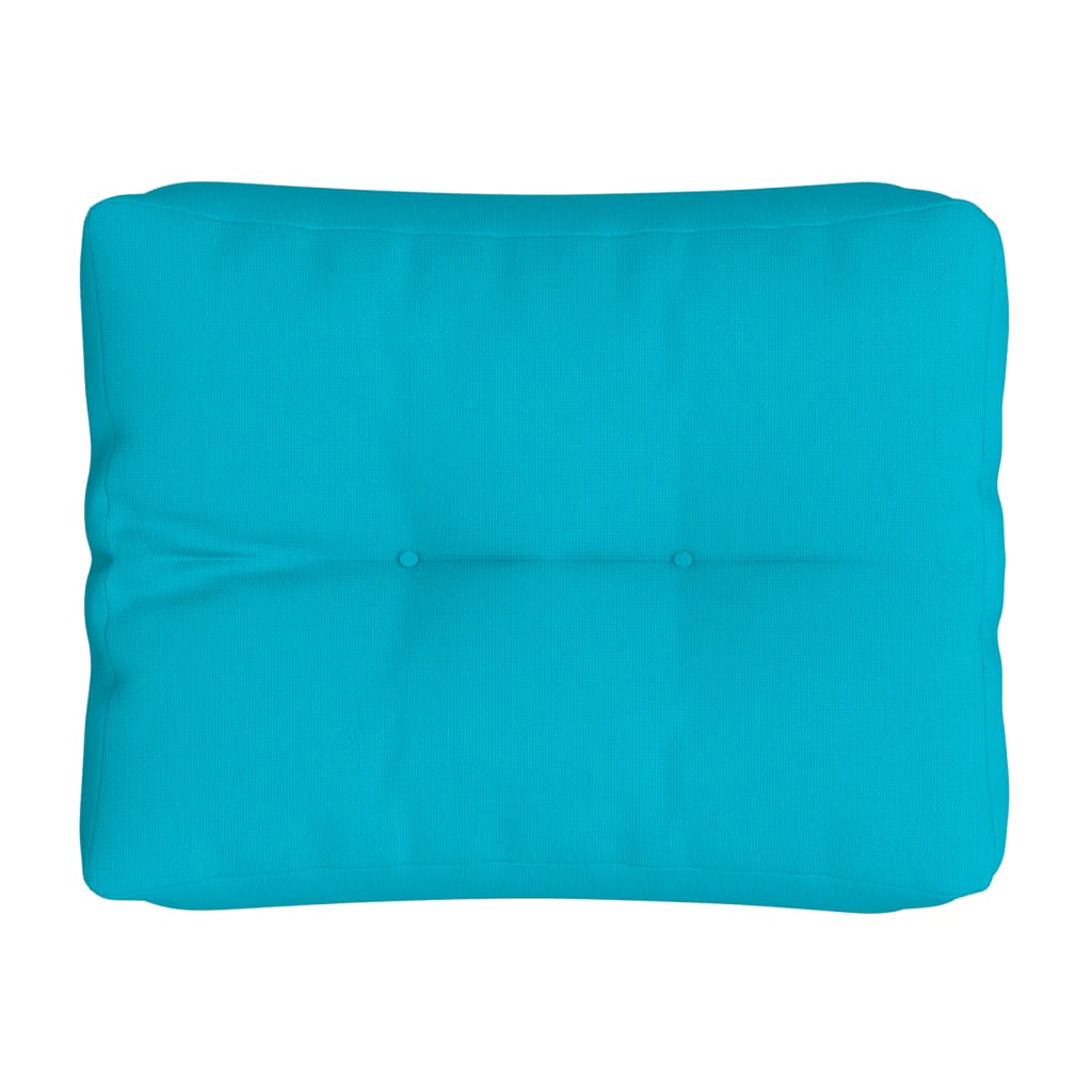 Coussin de palette turquoise 50x40x12 cm tissu