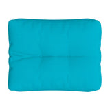 Coussin de palette turquoise 50x40x12 cm tissu