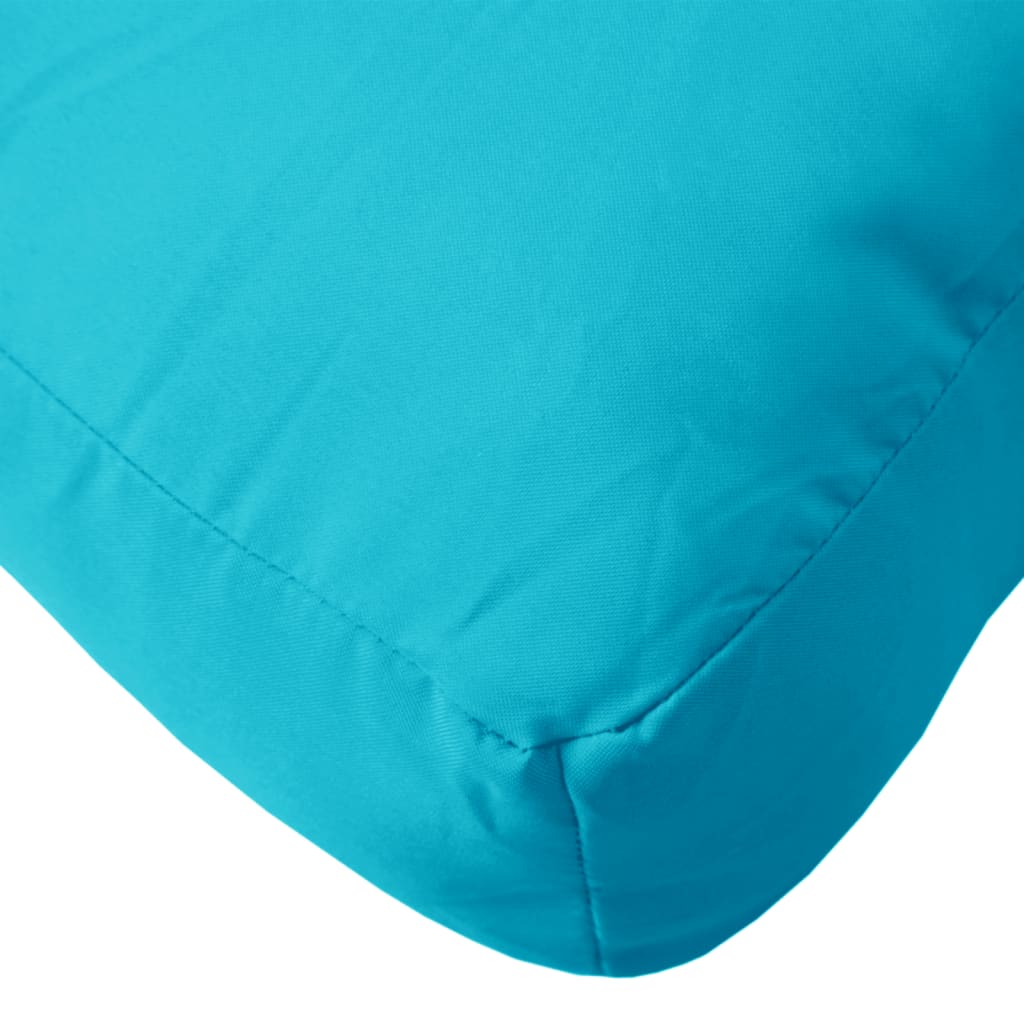 Coussin de palette turquoise 50x40x12 cm tissu