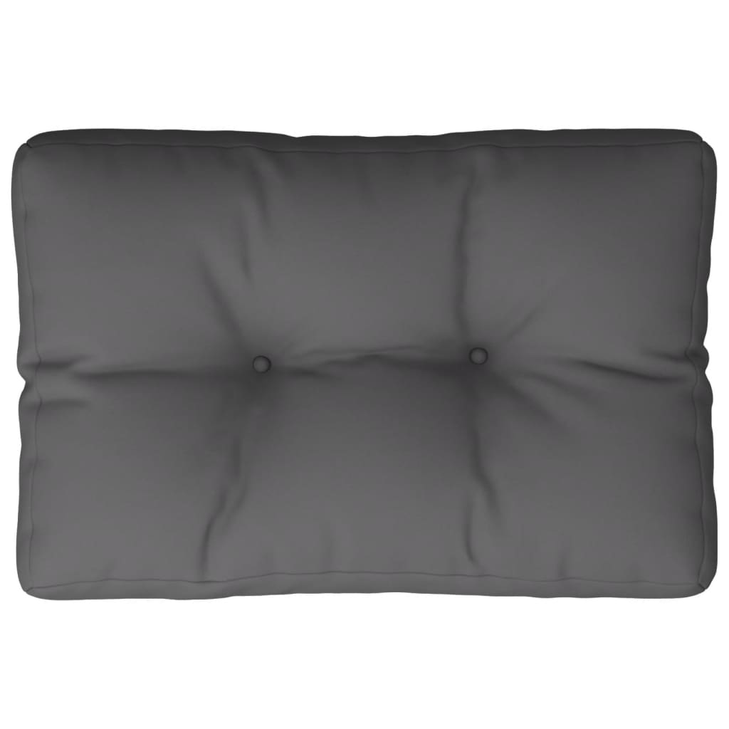 Coussin de palette anthracite 60x40x12 cm tissu