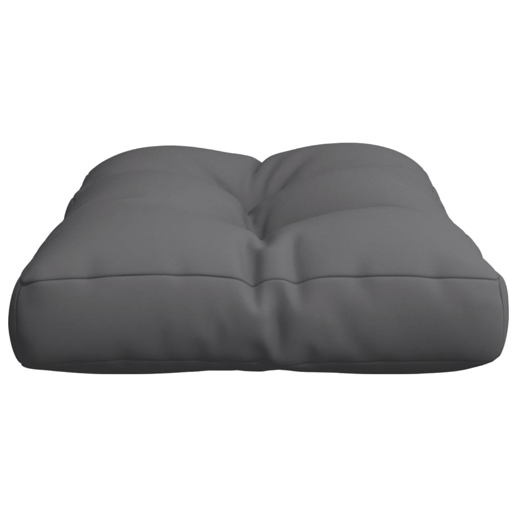 Coussin de palette anthracite 60x40x12 cm tissu