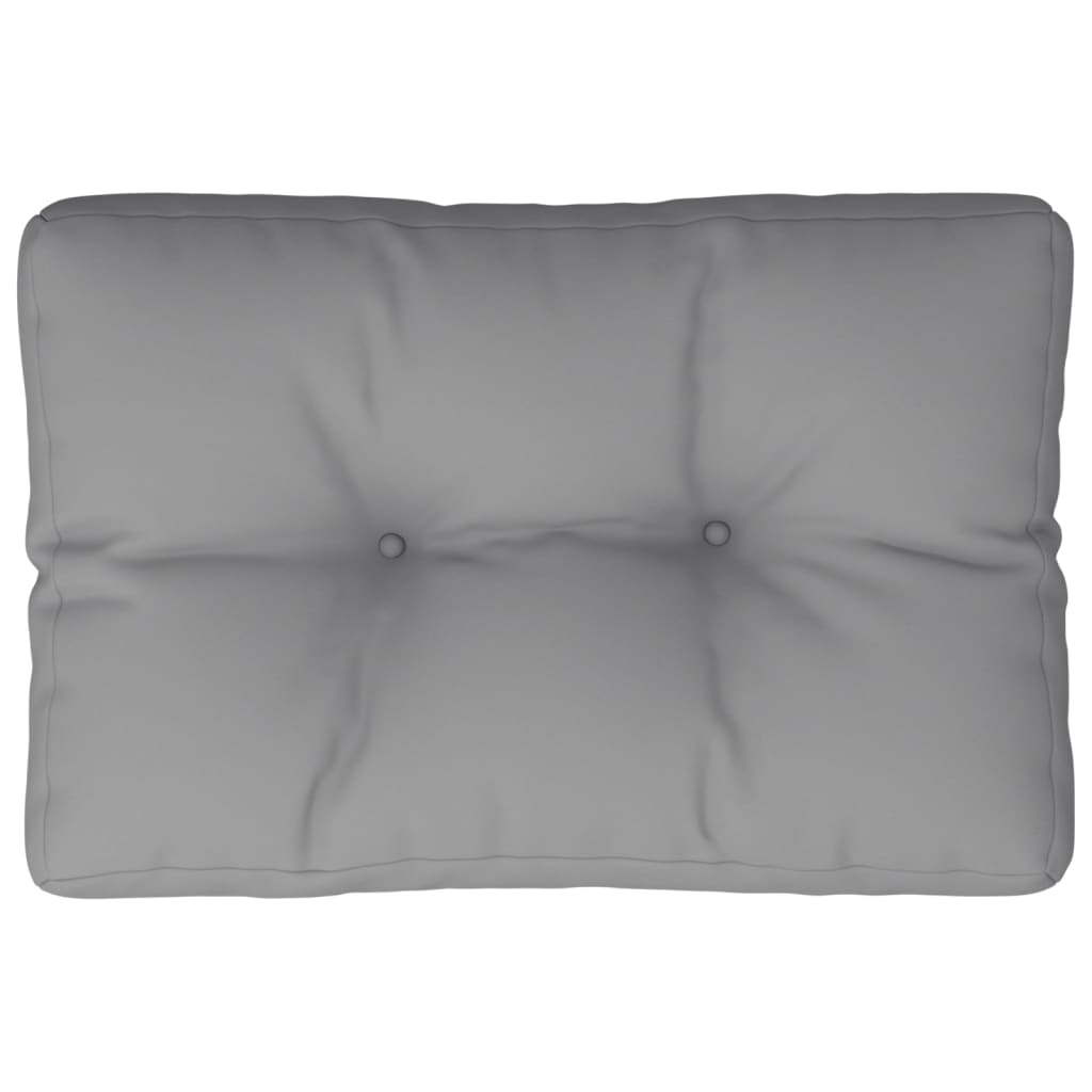 Coussin de palette gris 60x40x12 cm tissu