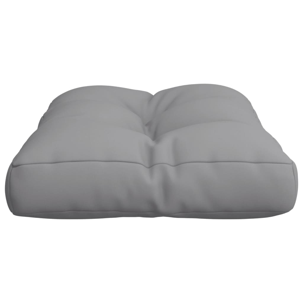 Coussin de palette gris 60x40x12 cm tissu