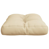 Coussin de palette beige 60x40x12 cm tissu