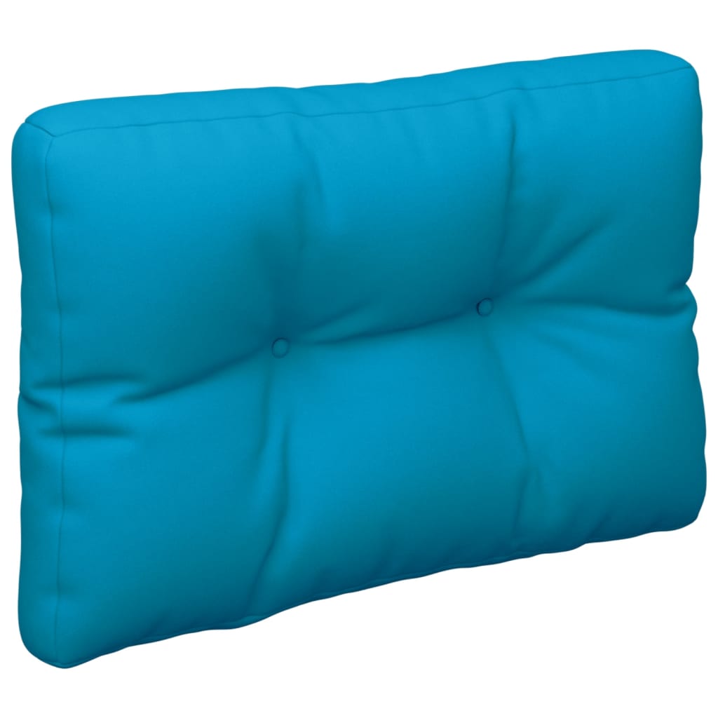 Coussin de palette bleu clair 60x40x12 cm tissu