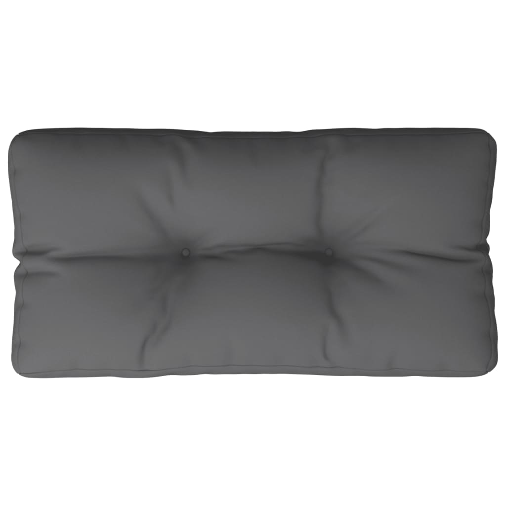 Coussin de palette anthracite 70x40x12 cm tissu