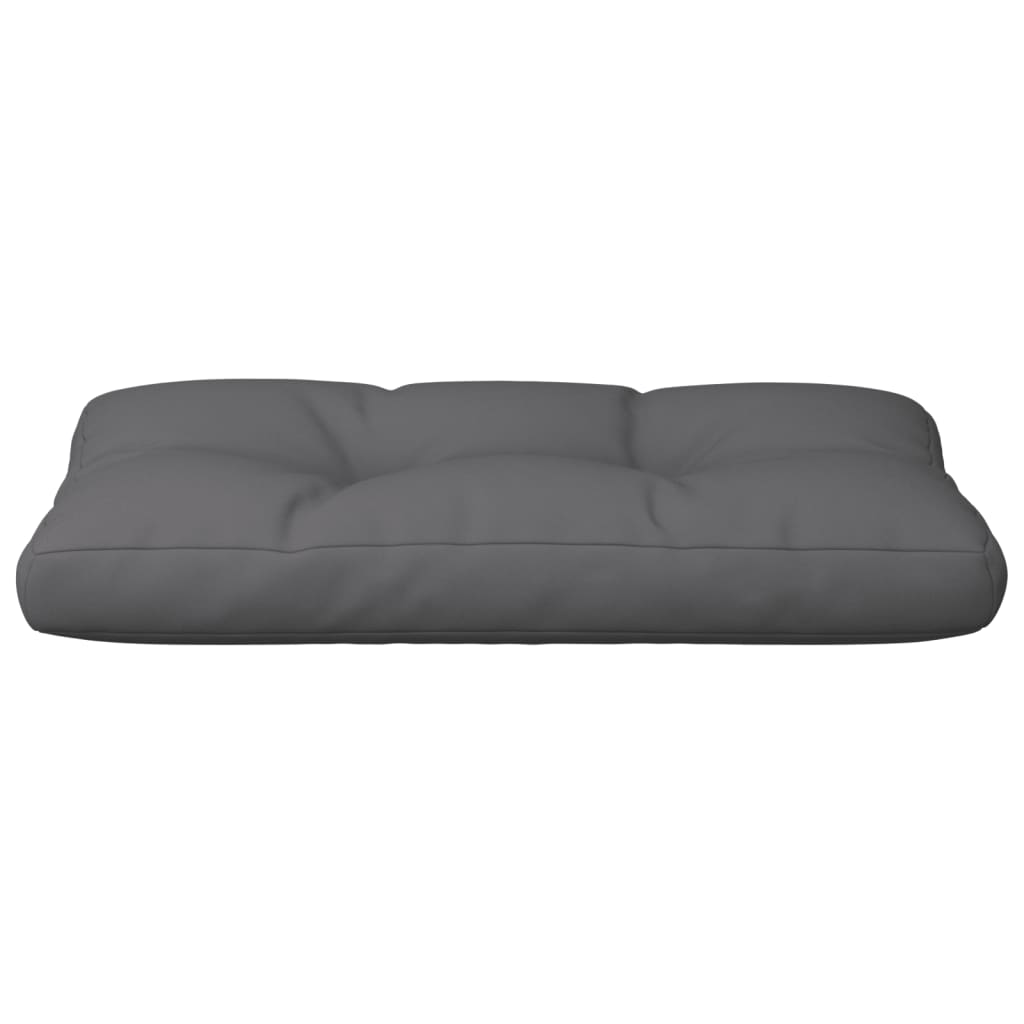 Coussin de palette anthracite 70x40x12 cm tissu