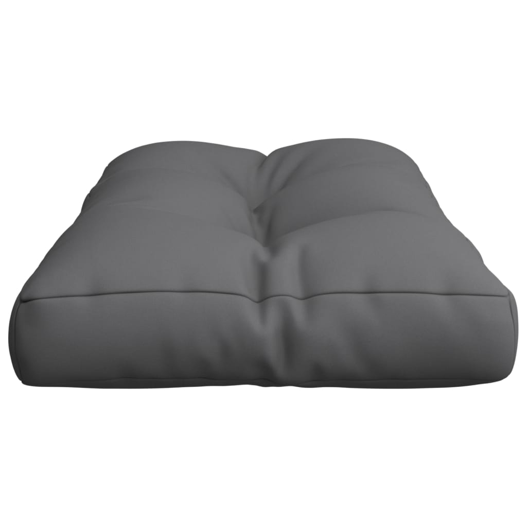 Coussin de palette anthracite 70x40x12 cm tissu