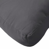 Coussin de palette anthracite 70x40x12 cm tissu