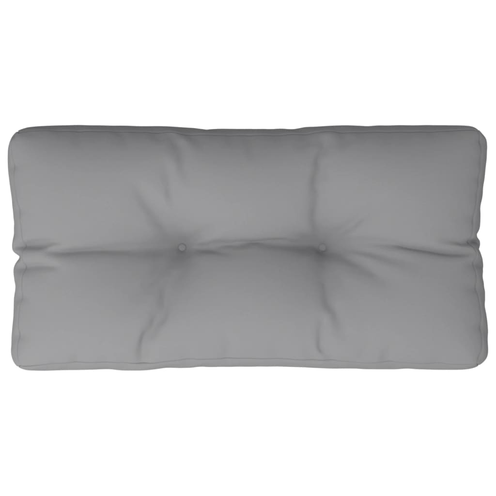 Coussin de palette gris 70x40x12 cm tissu