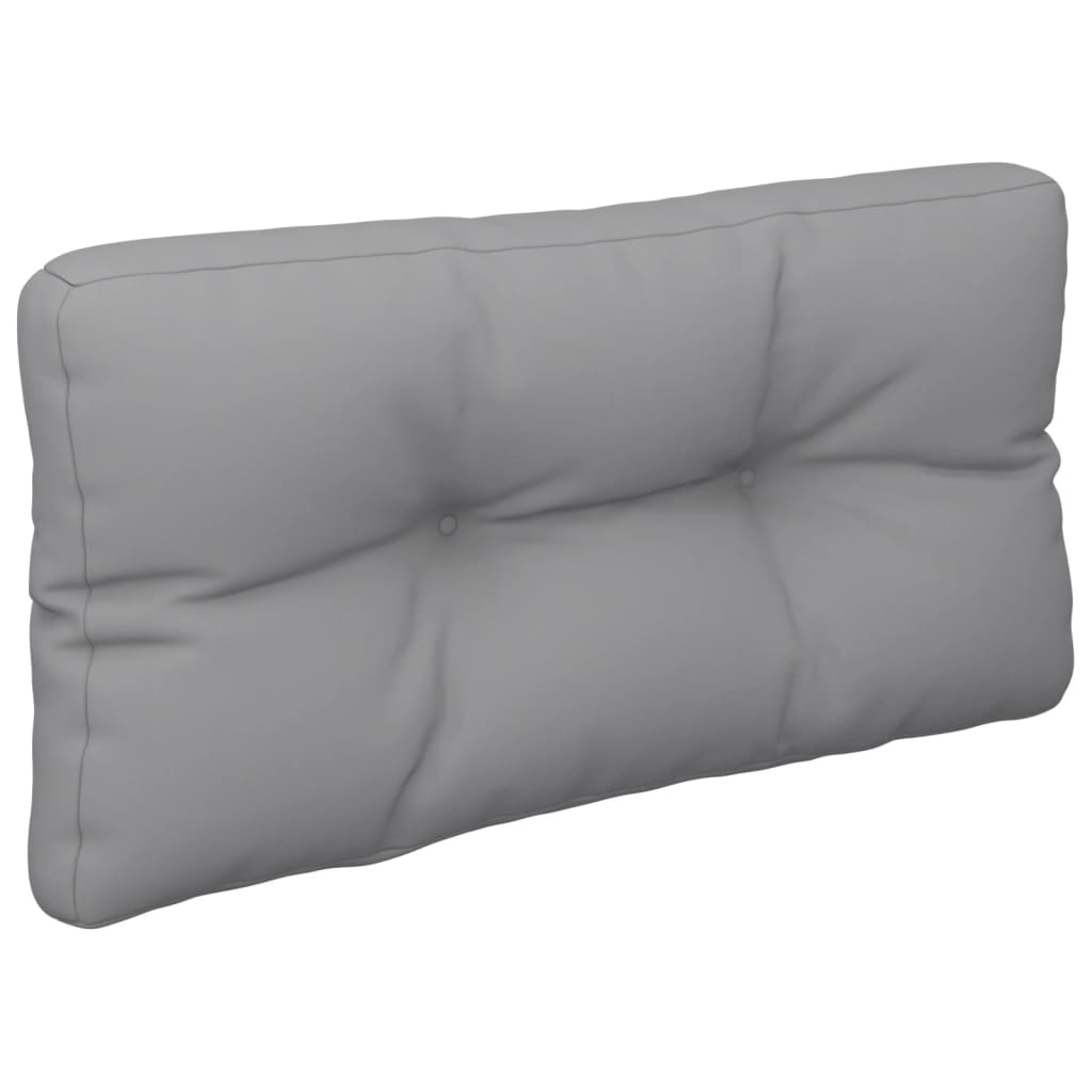 Coussin de palette gris 70x40x12 cm tissu