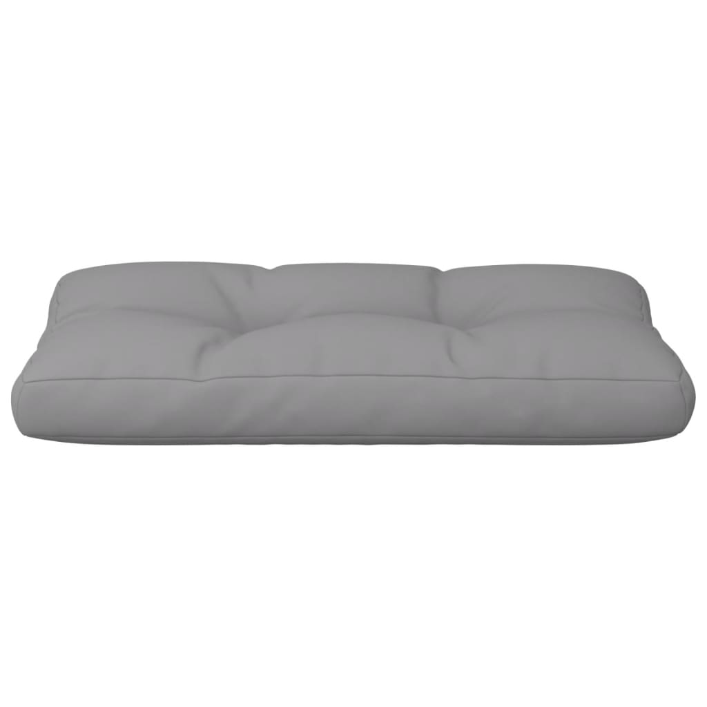 Coussin de palette gris 70x40x12 cm tissu