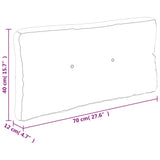 Hellblaues Palettenkissen 70x40x12 cm aus Stoff