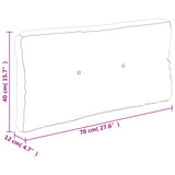 Schwarzes Palettenkissen 70x40x12 cm aus Stoff