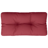 Coussin de palette rouge bordeaux 80x40x12 cm tissu