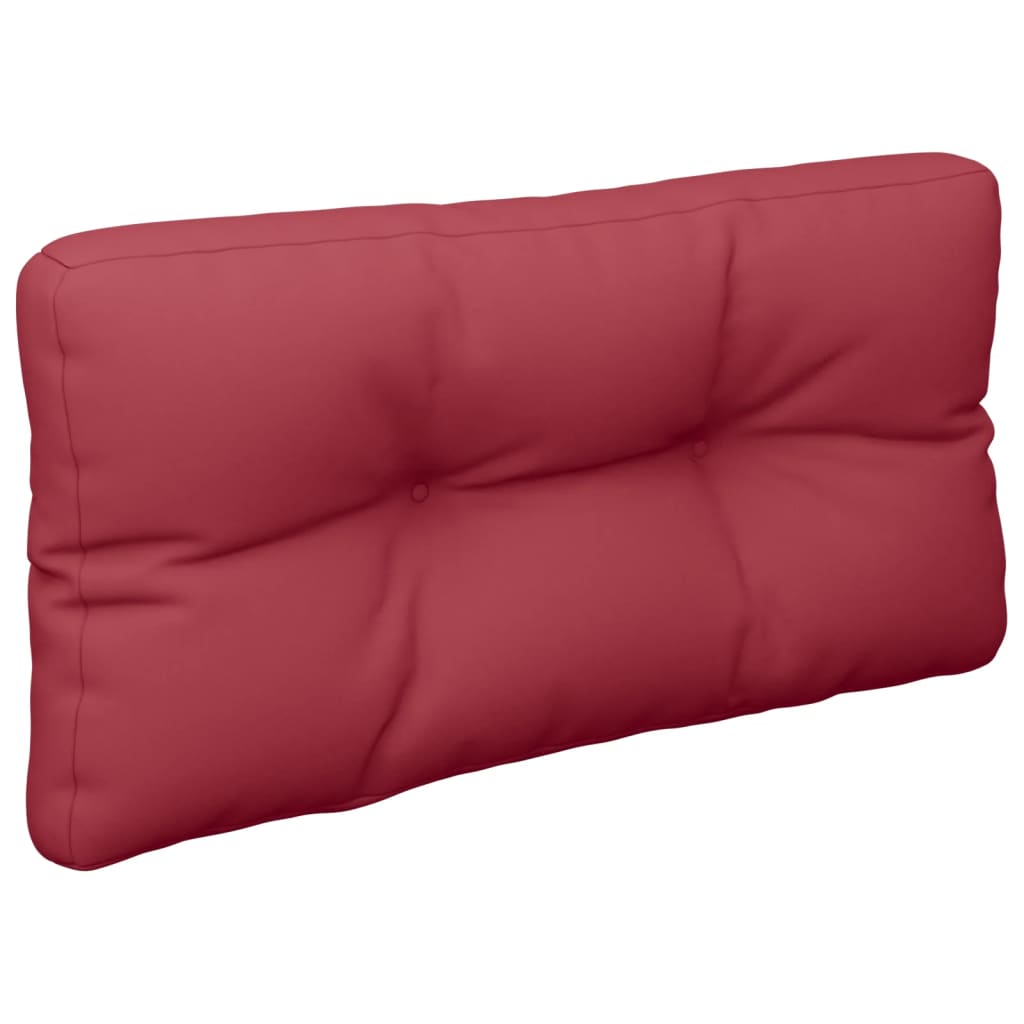 Coussin de palette rouge bordeaux 80x40x12 cm tissu