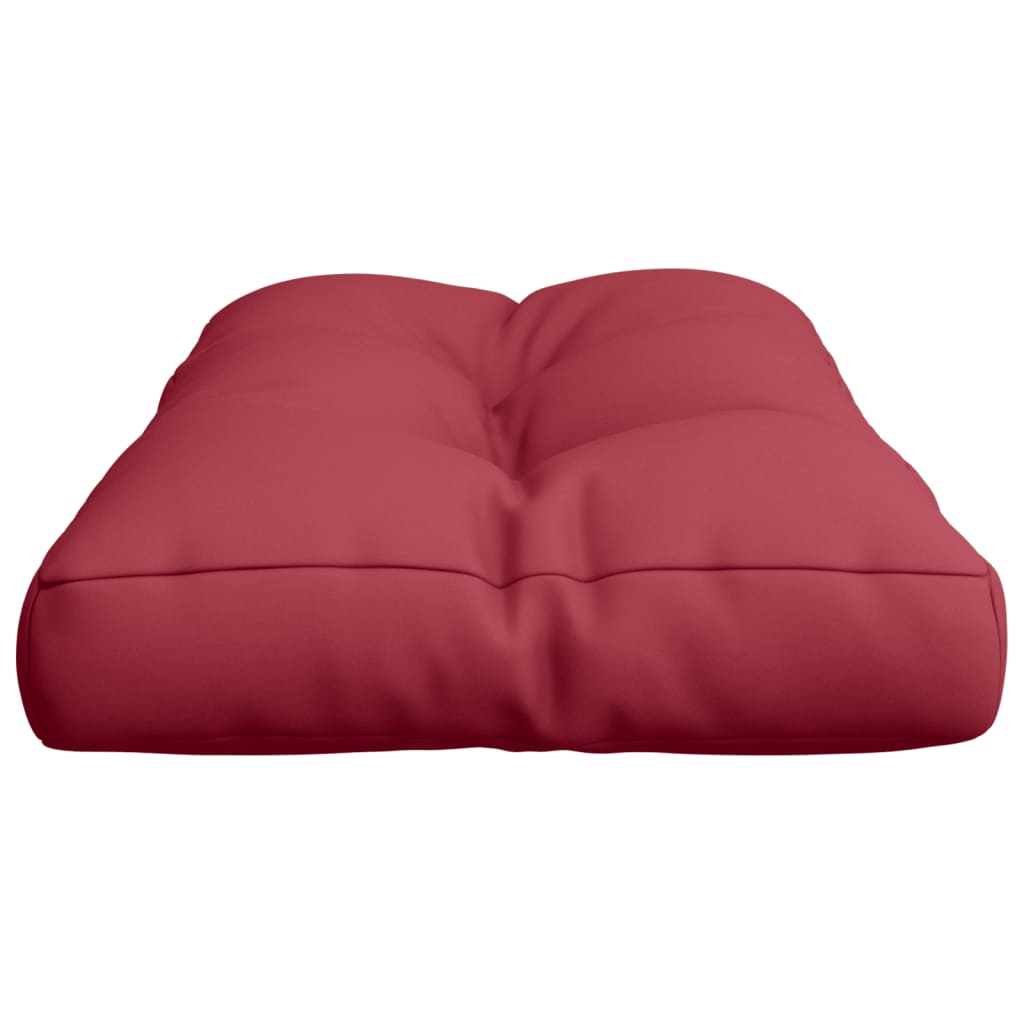 Coussin de palette rouge bordeaux 80x40x12 cm tissu