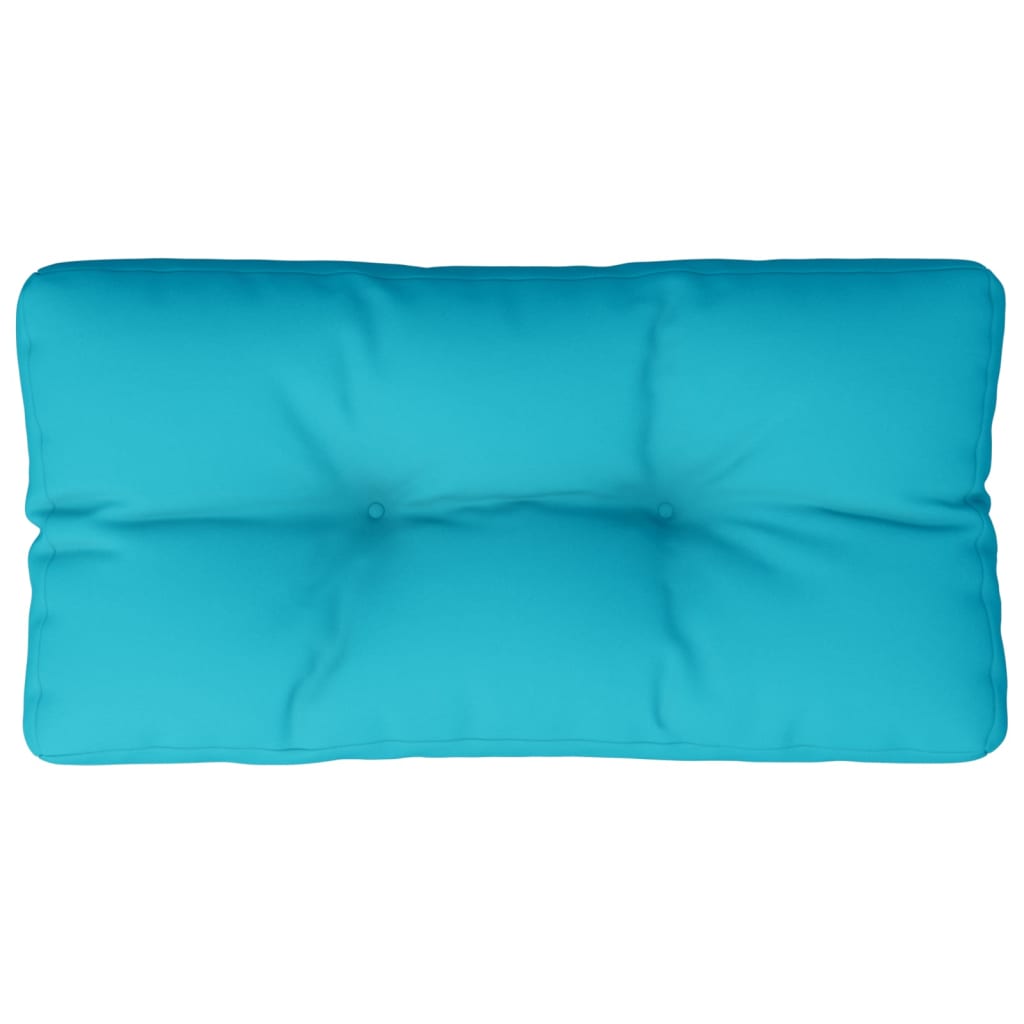 Coussin de palette turquoise 80x40x12 cm tissu