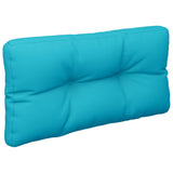 Coussin de palette turquoise 80x40x12 cm tissu