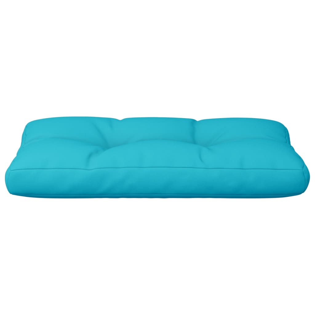 Coussin de palette turquoise 80x40x12 cm tissu