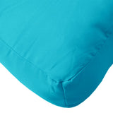 Coussin de palette turquoise 80x40x12 cm tissu