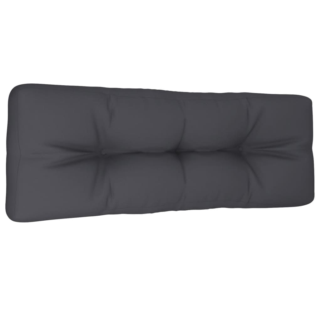 Coussin de palette anthracite 120x40x12 cm tissu