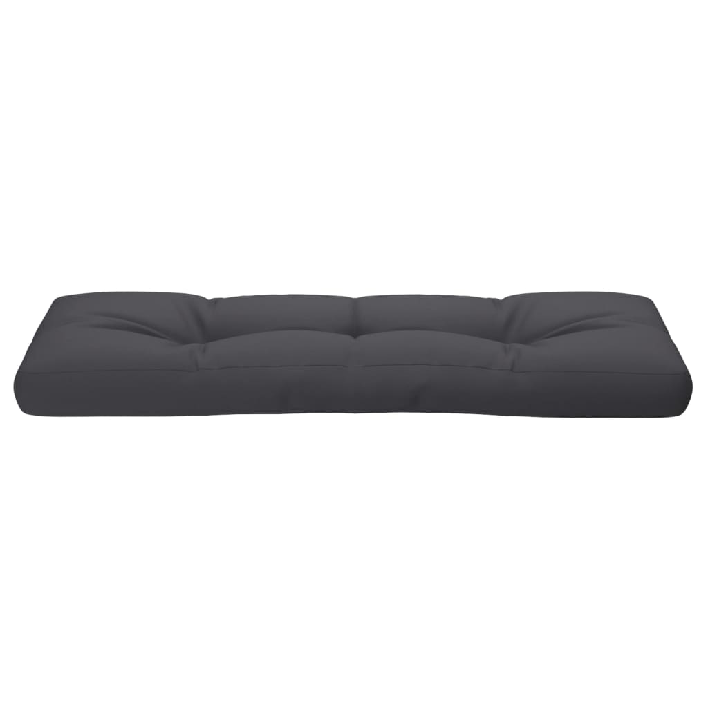 Coussin de palette anthracite 120x40x12 cm tissu