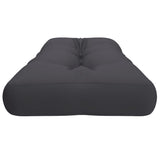 Coussin de palette anthracite 120x40x12 cm tissu