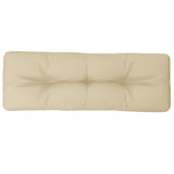 Coussin de palette beige 120x40x12 cm tissu