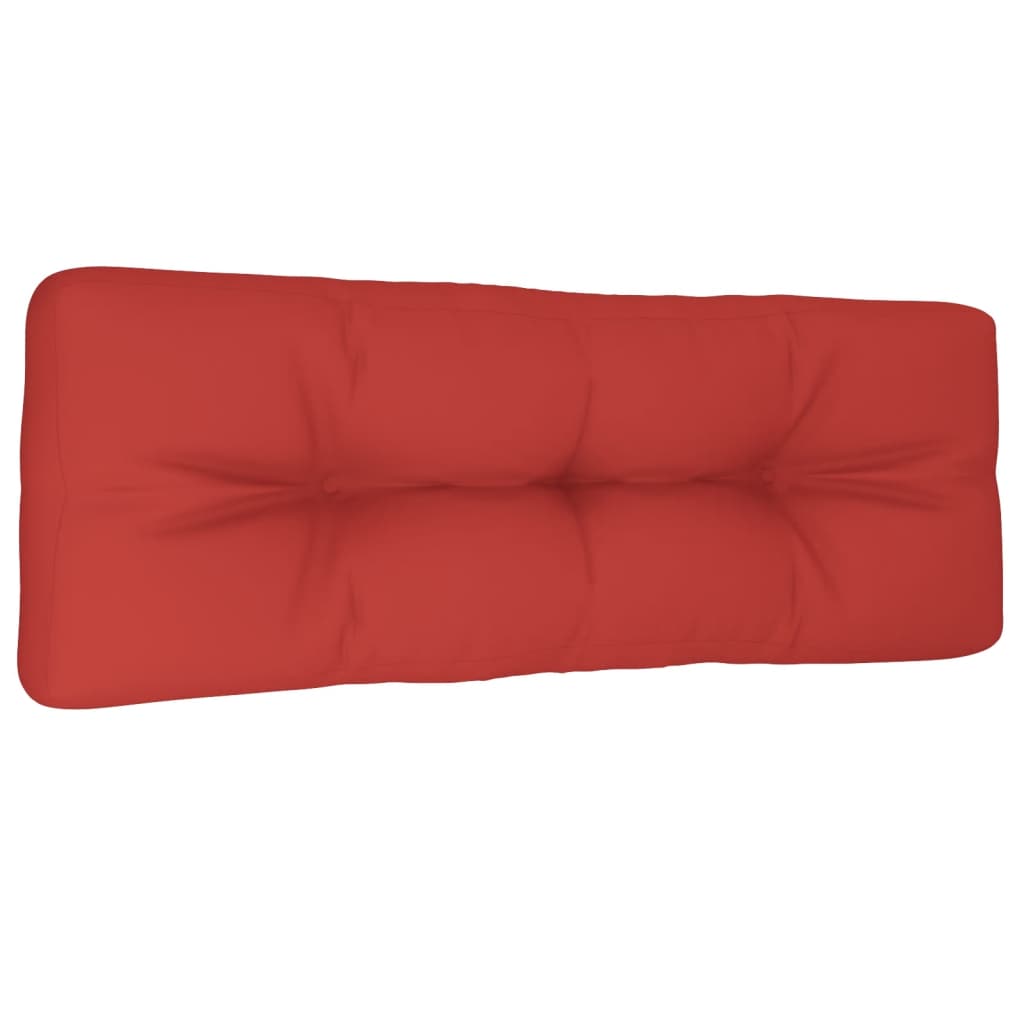 Rotes Palettenkissen 120x40x12 cm aus Stoff