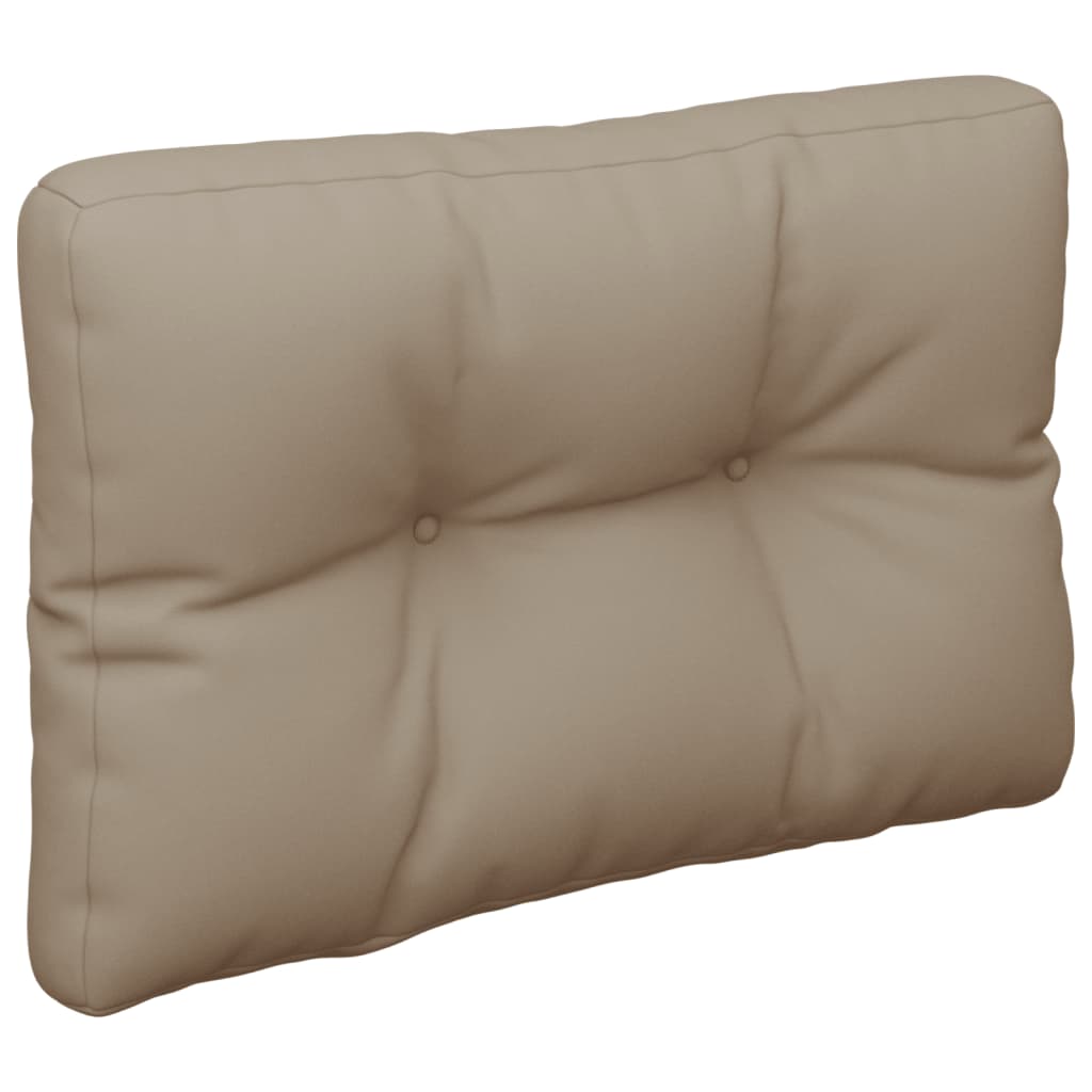 Coussins de palette lot de 2 taupe tissu